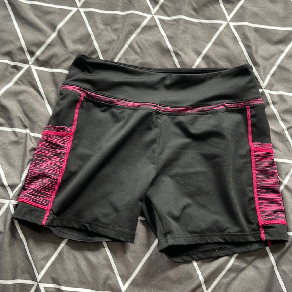Black and Pink Athletic Shorts